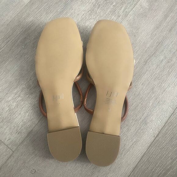 J. Jill Kinsley Triple-band Sandals Cognac Multi‎ Flat Leather Size 11 New - Picture 5 of 6